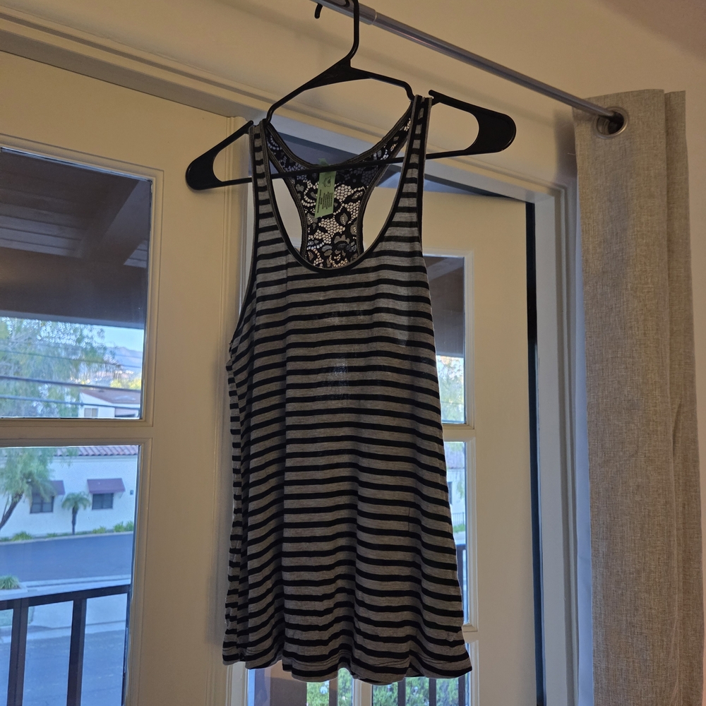 Honeydew Intimates Grey/ Black Striped pj Tank